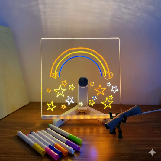 Pizarra acrílica borrable con iluminación LED