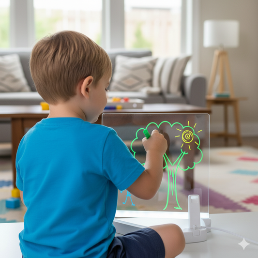 Pizarra acrílica borrable con iluminación LED